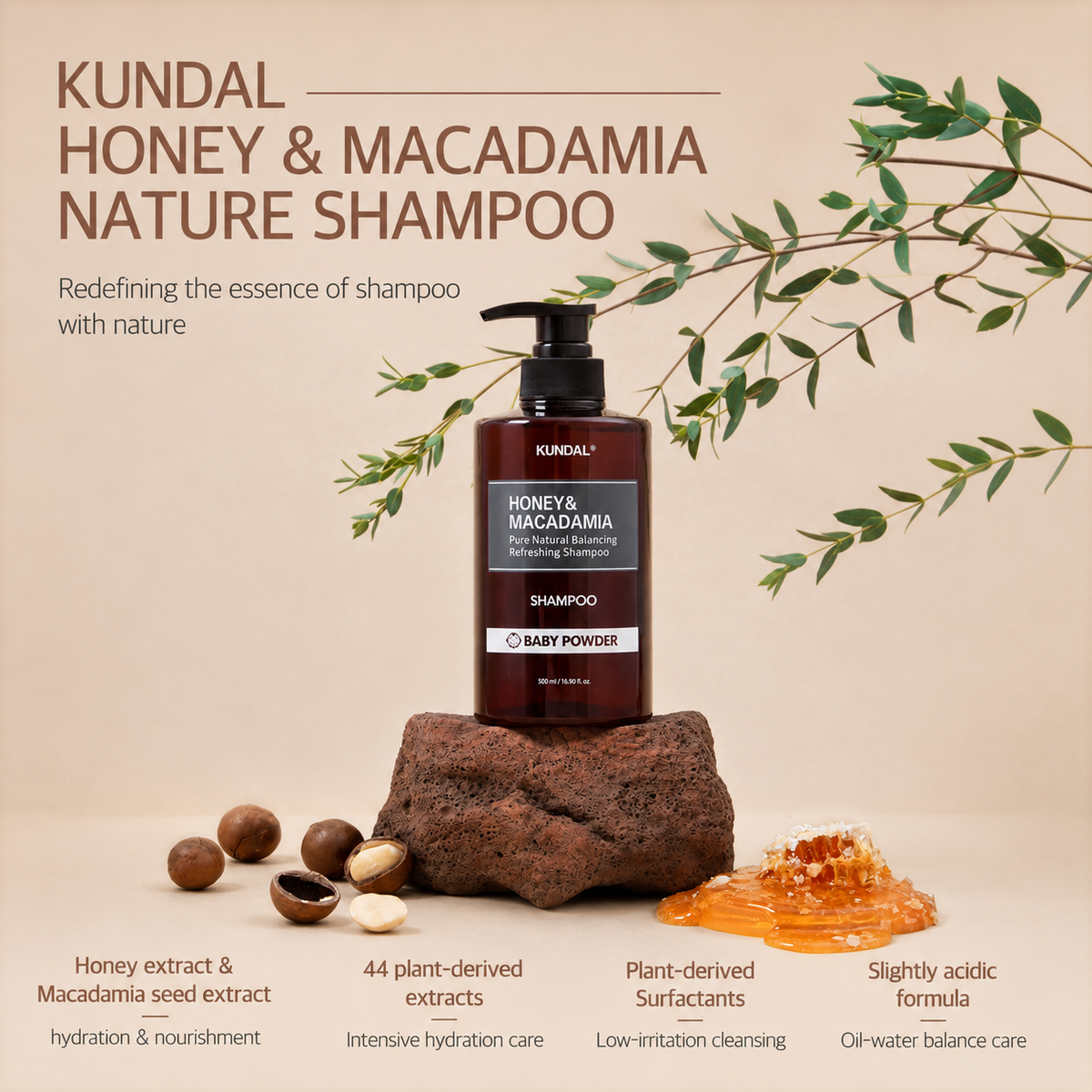 Honey And Macadamia Nature Balancing Shampoo (500ml)