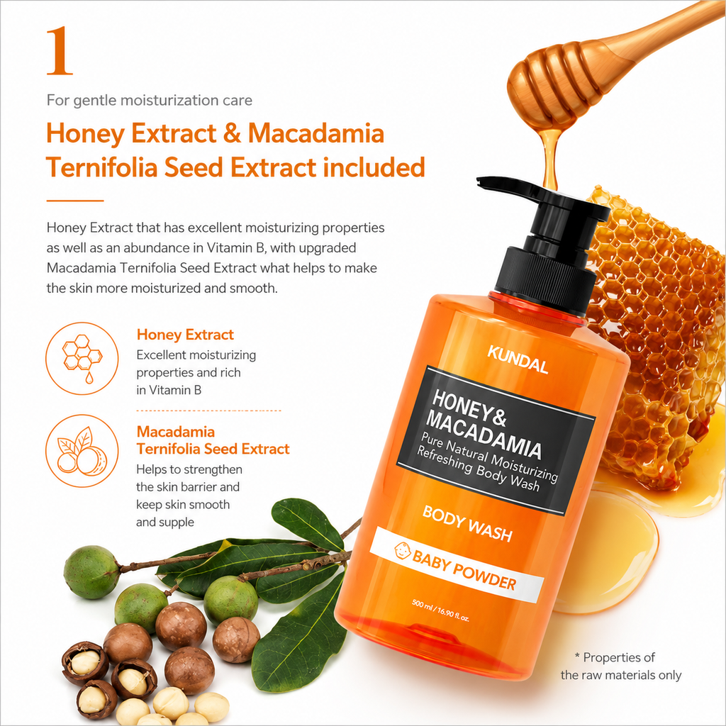 Honey And Macadamia Refreshing Body Wash (500ml)