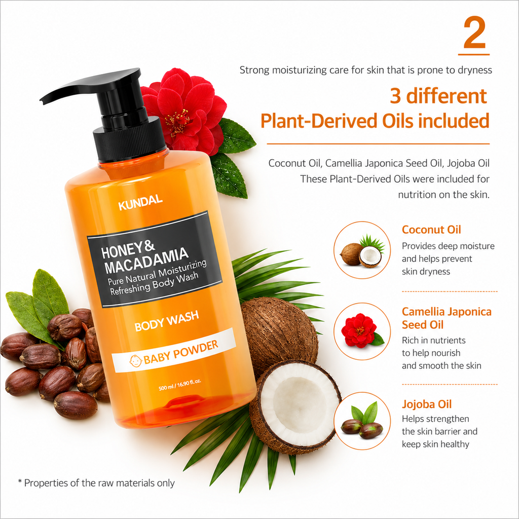 Honey And Macadamia Refreshing Body Wash (500ml)